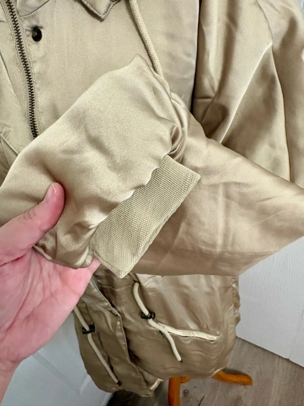 Urban Outfitters Mirabelle Satin Parka